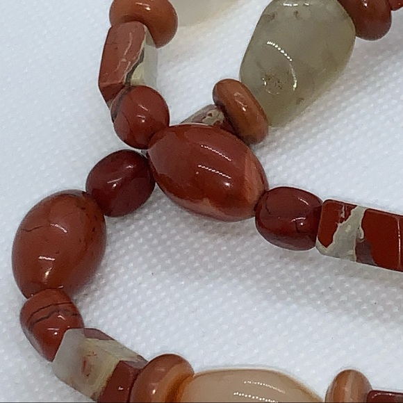 Handcrafted “Sedona” Carnelian Red Jasper & 925 Necklace & Earring Set - Picture 9 of 13
